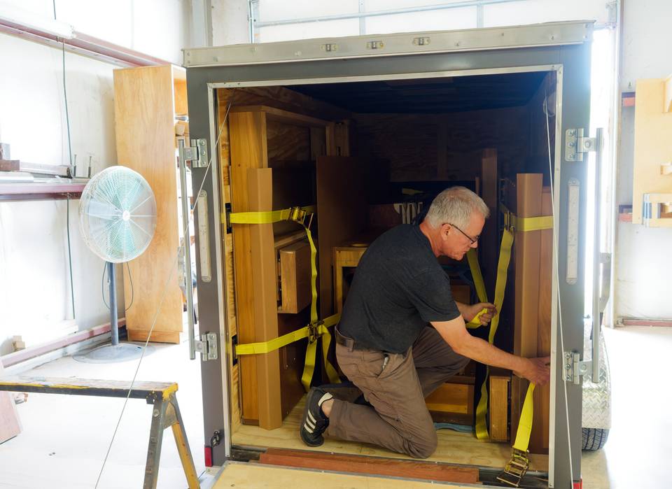 Packing the Great and Swell main chests for the trip to Columbia PA