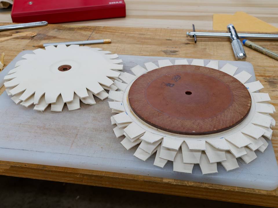Releather in progress, these are the plate valves