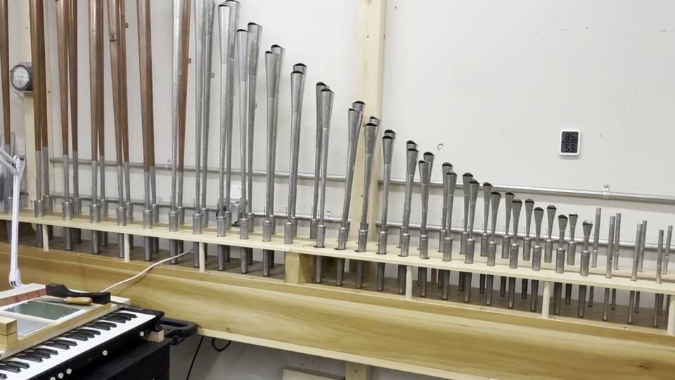 The GT Fagot 8' on the voicing chest