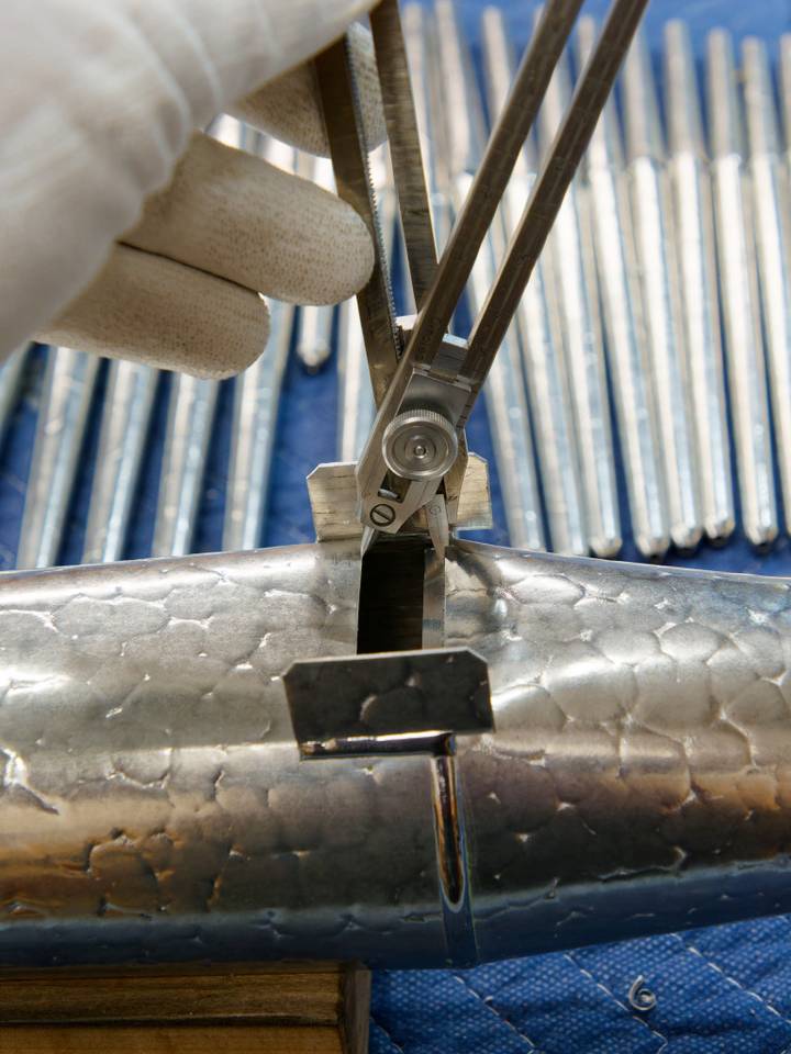 Marking cutup on the mouth of a pipe