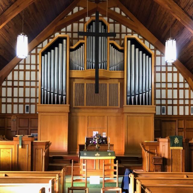 Organ facade at McAllister Memorial Presbyterian Church, Covington, VA